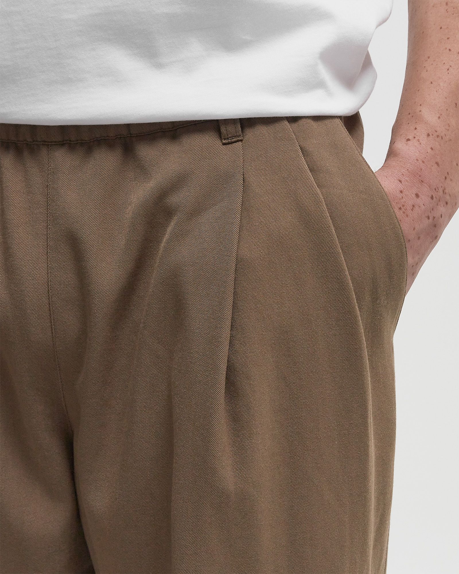 Pleated Twill Pants