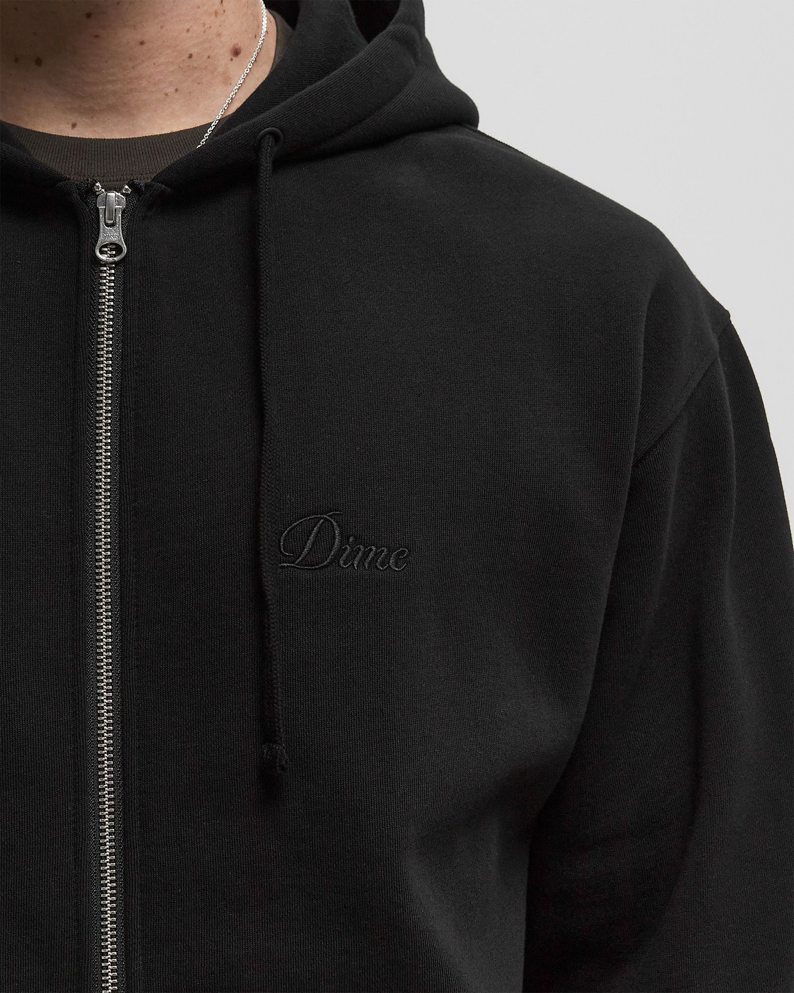 Cursive Zip-Hoodie