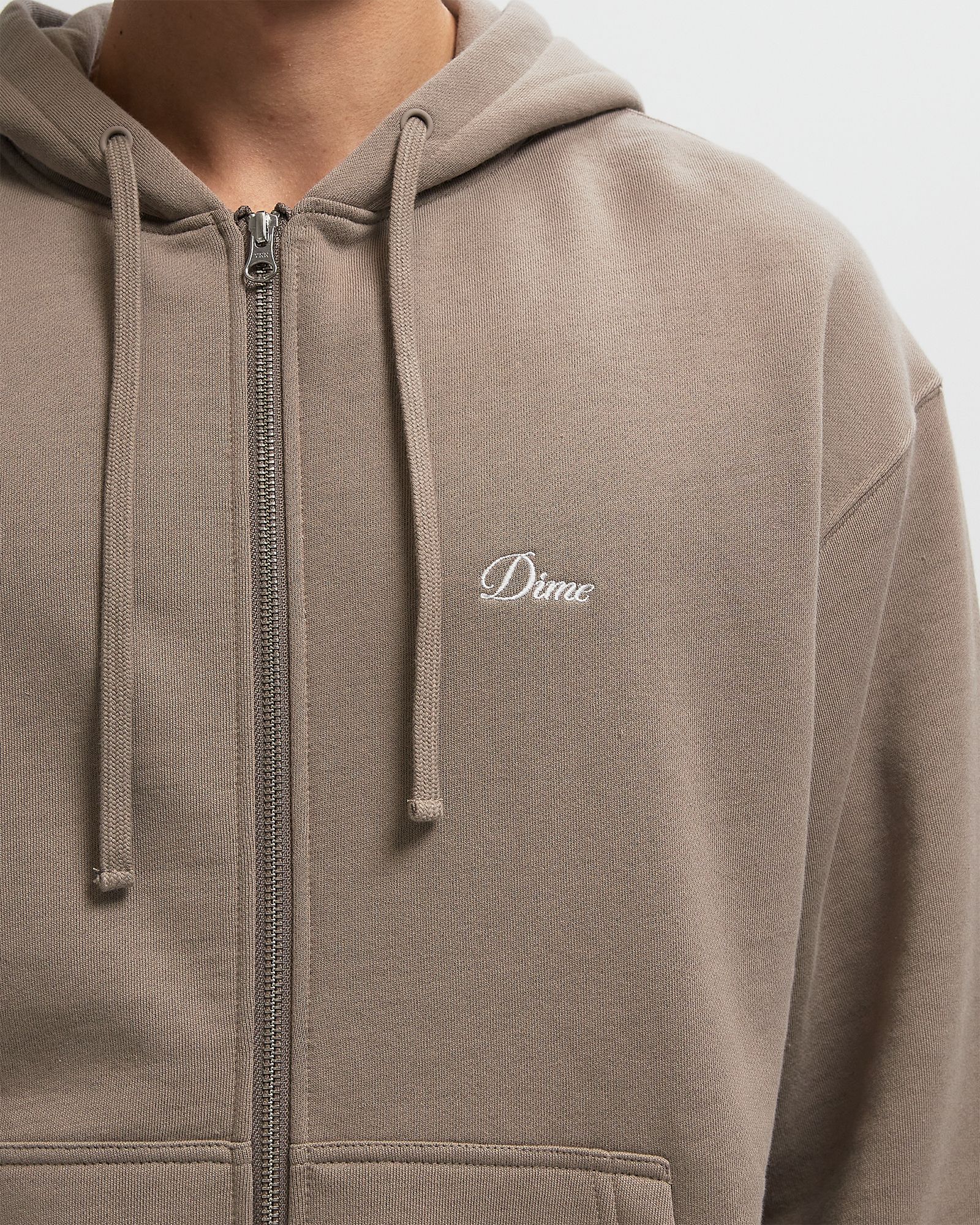Cursive Small Logo Zip Hoodie
