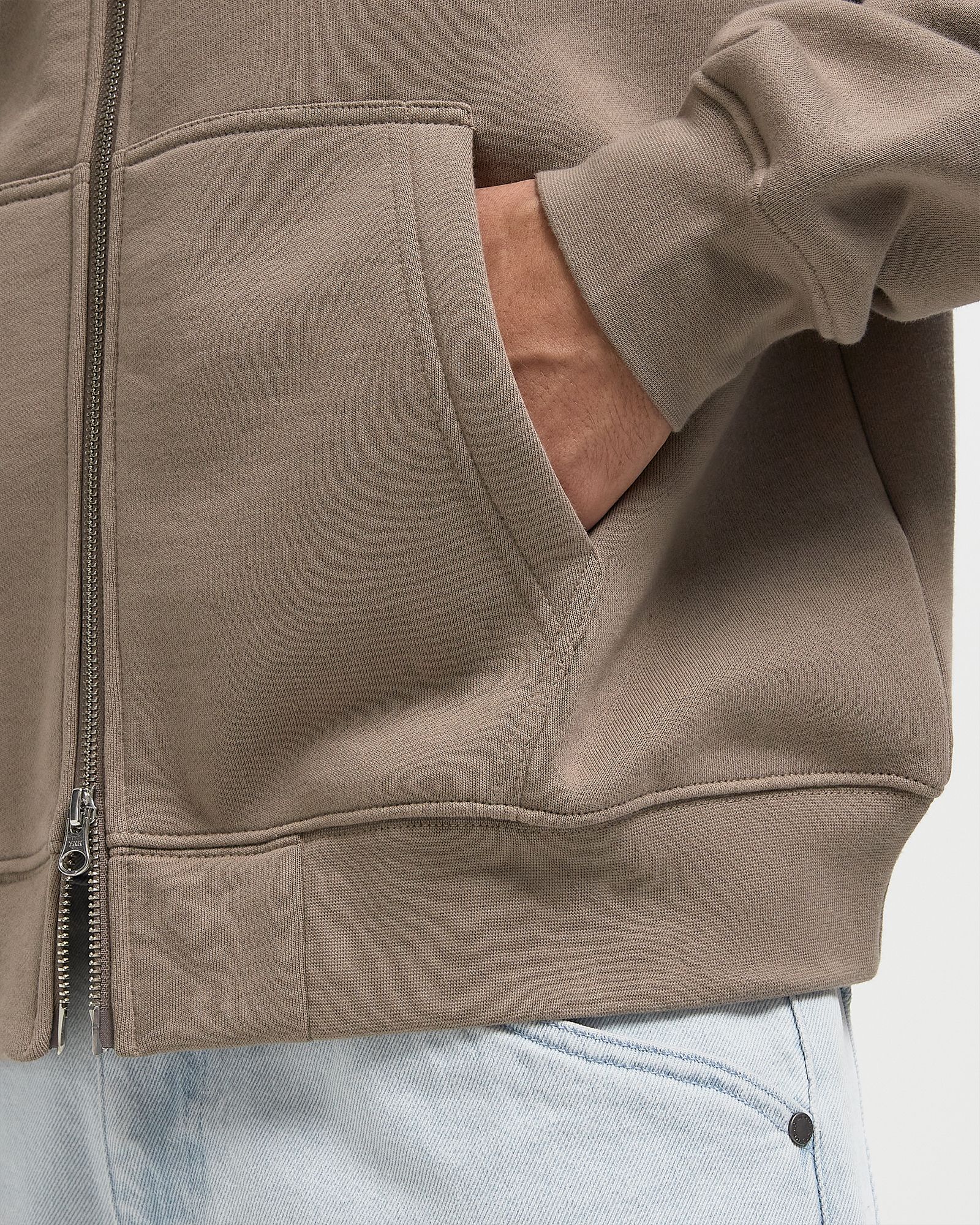 Cursive Small Logo Zip Hoodie