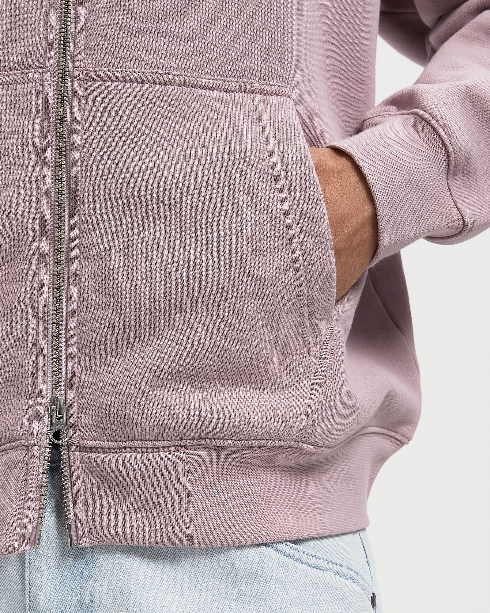 Cursive Small Logo Zip Hoodie