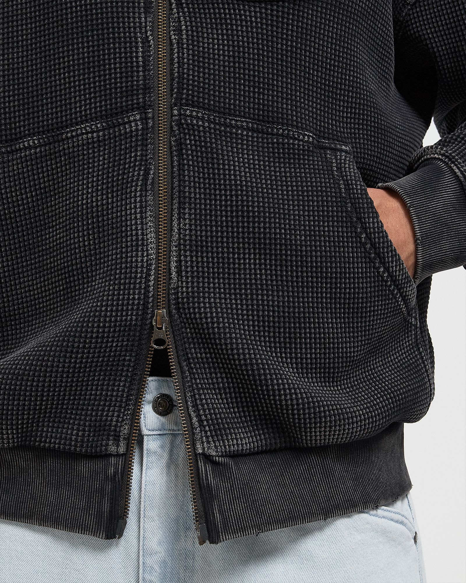 Premium Waffle Zip Hoodie