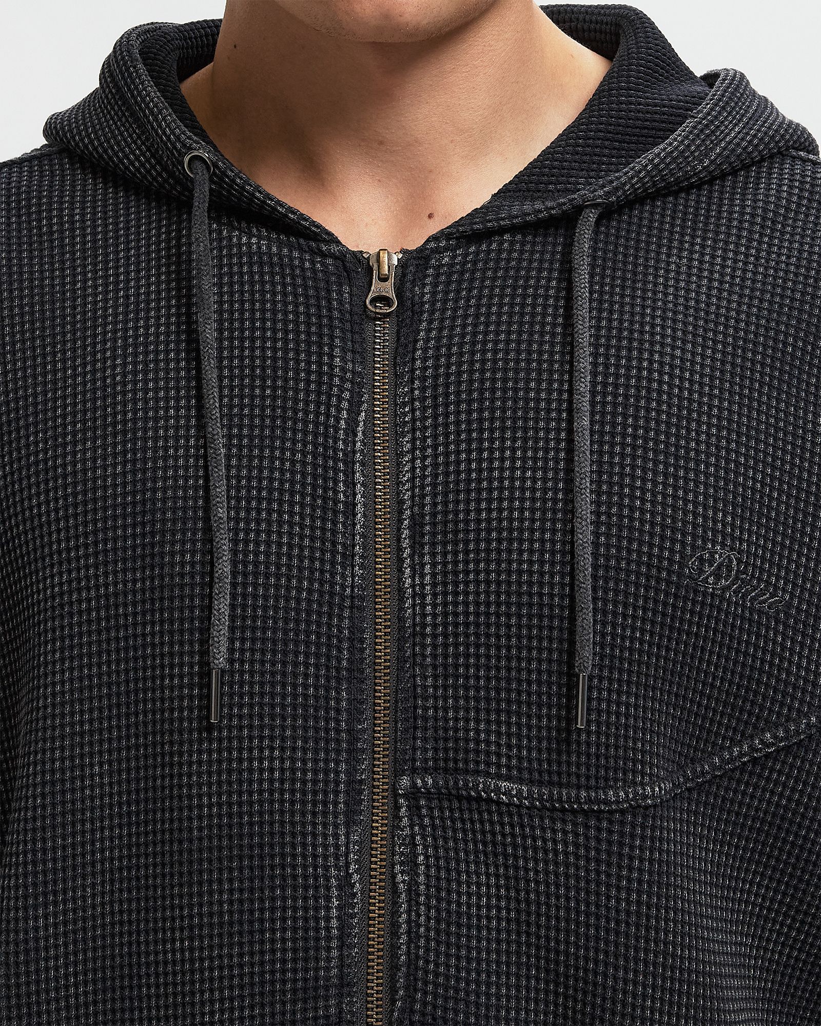 Premium Waffle Zip Hoodie
