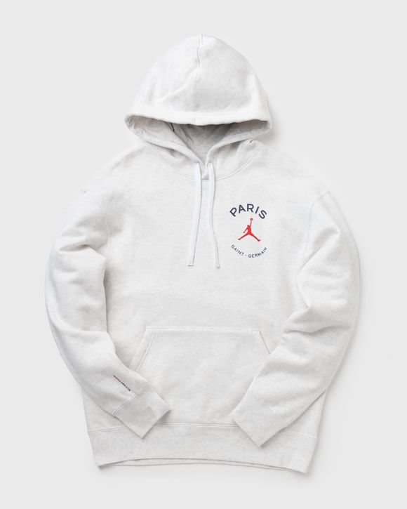 Jordan Paris SaintGermain Fleece Pullover Hoodie Grey BSTN Store