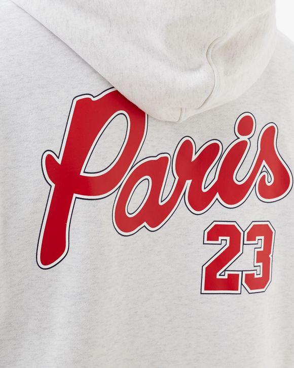 Jordan Paris Saint-Germain Fleece Pullover Hoodie Grey | BSTN Store