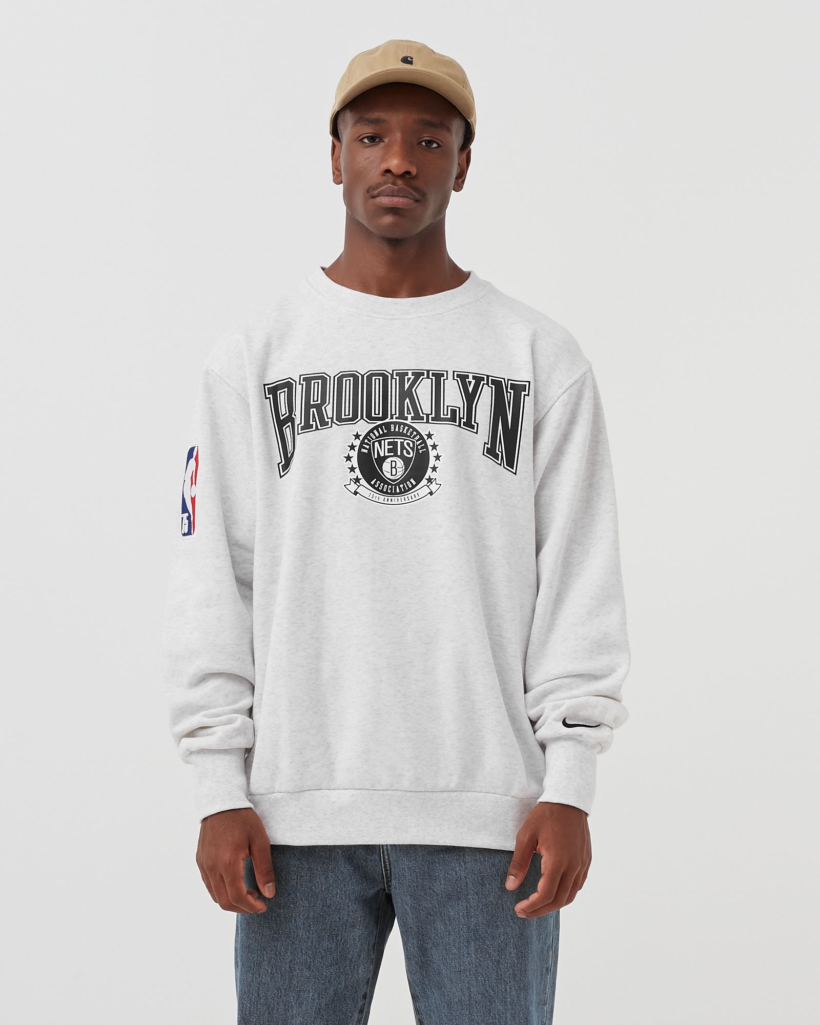 Brooklyn Nets Courtside NBA Fleece Crew Sweatshirt