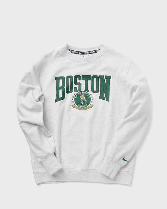 Nike Boston Celtics Courtside NBA Fleece Crew Sweatshirt Black - BIRCH  HEATHER