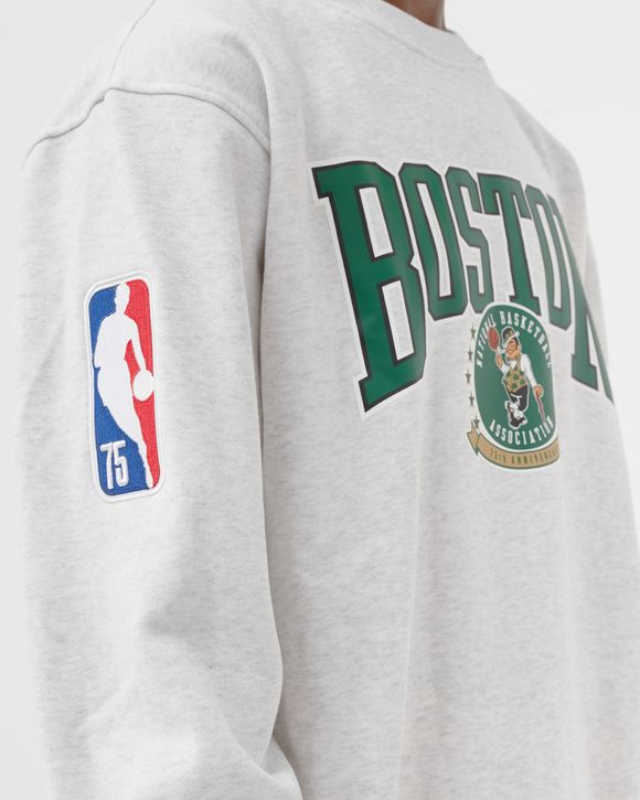 Nike Boston Celtics Courtside NBA Fleece Crew Sweatshirt Black - BIRCH  HEATHER