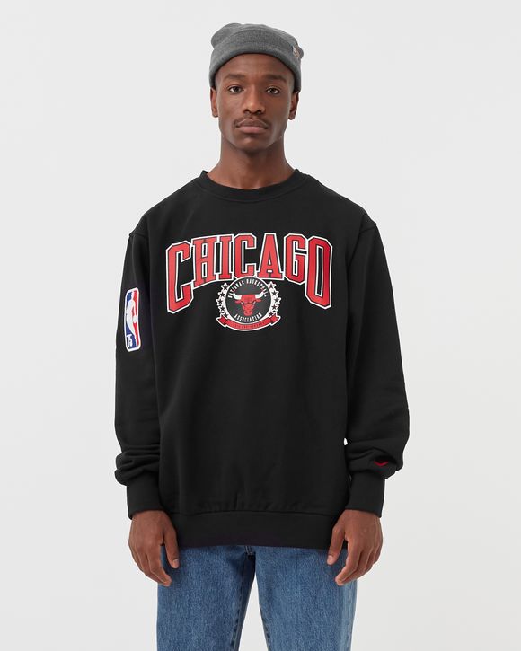 Nike Chicago Bulls Courtside NBA Fleece Crew Sweatshirt Black - BLACK