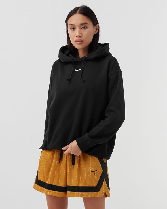 Nike black mini swoosh oversized hoodie hot sale