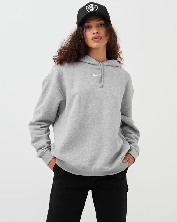 Nike mini swoosh oversized hoodie grey hot sale