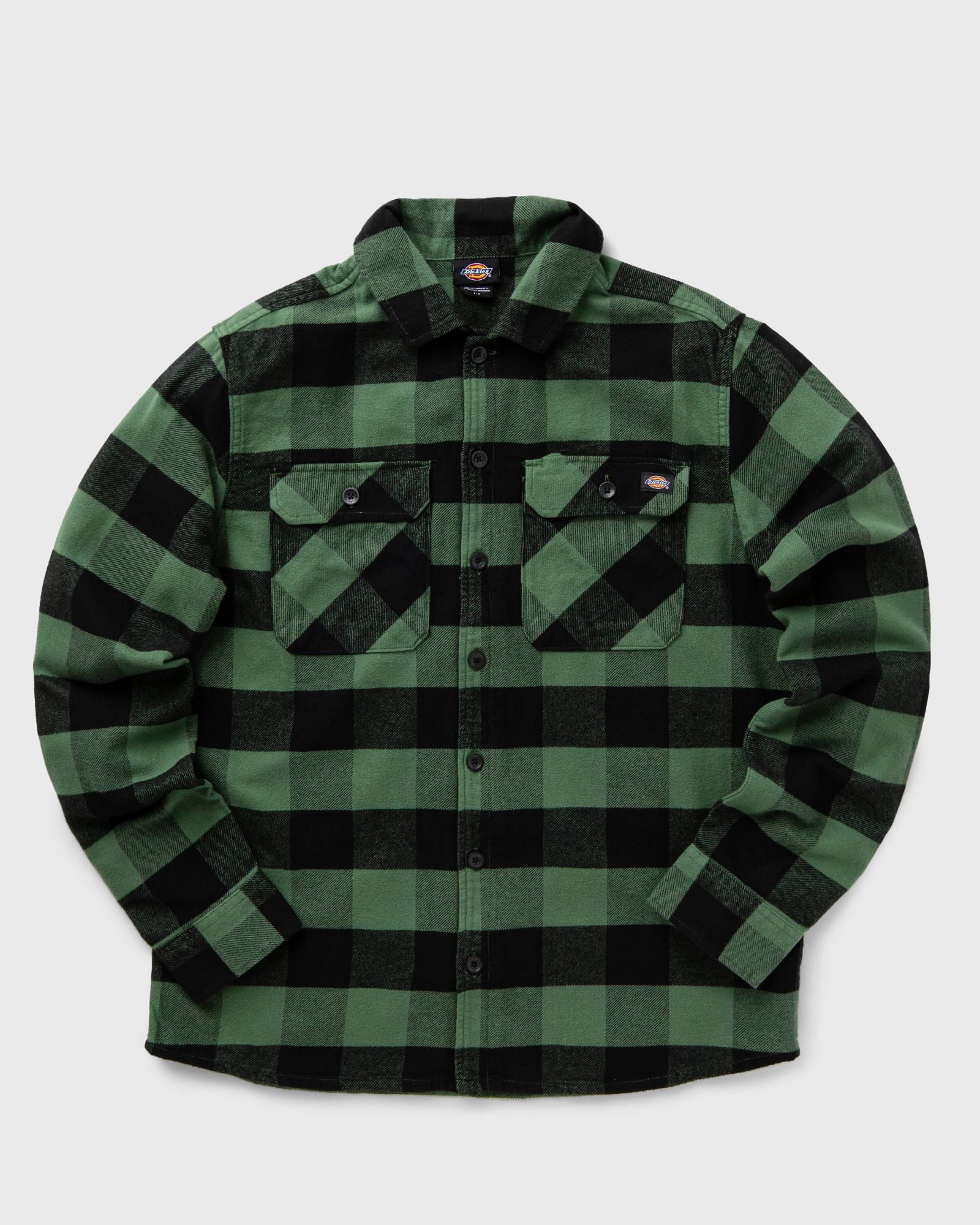 DICKIES - sacramento shirt men longsleeves black|green in größe:xl