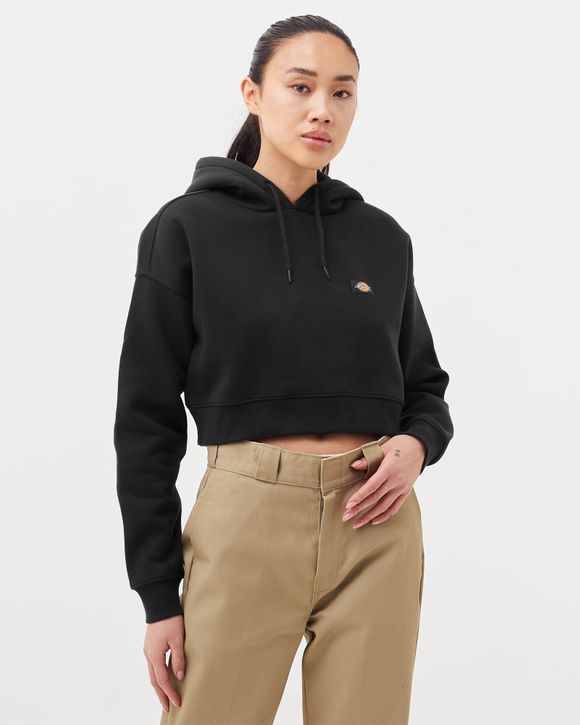 Nike cropped hoodie black hot sale