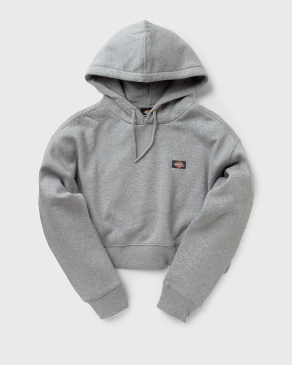 Dickies Banded Bottom White Crop Hoodie