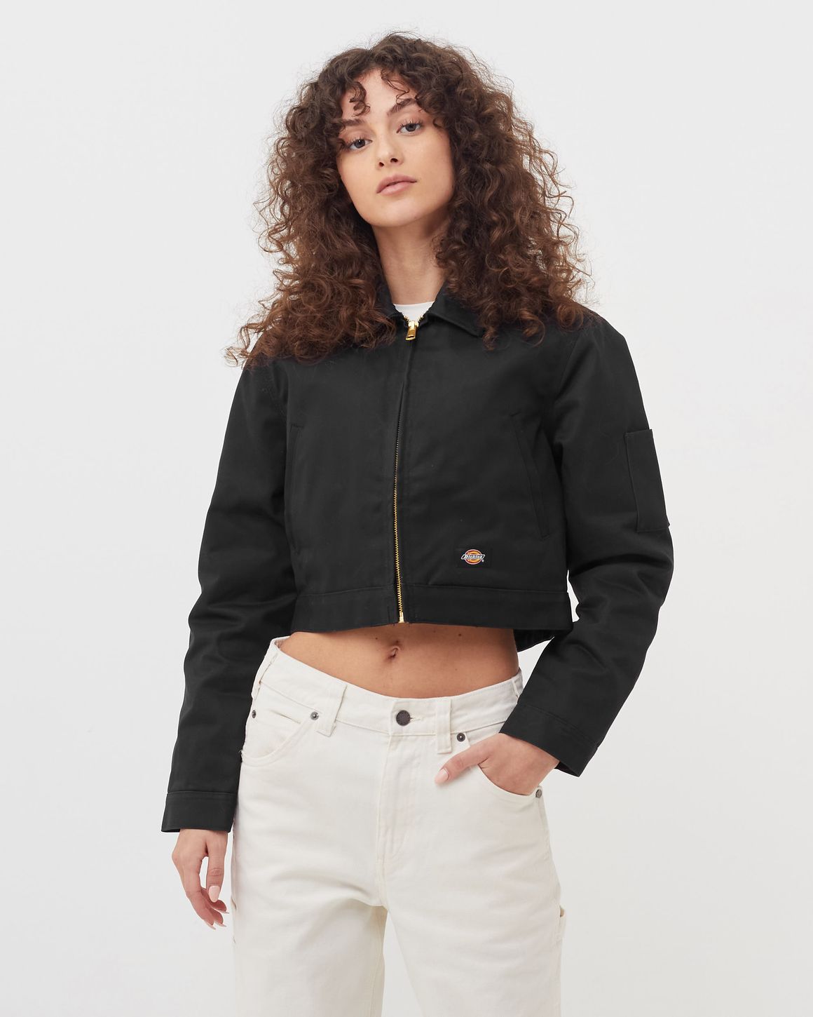 DICKIES WMNS LINED EISENHOWER CROPPED REC JACKET Black