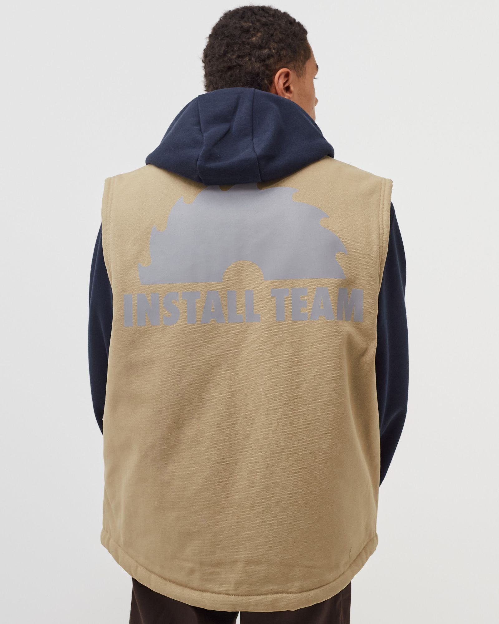 DICKIES x NYS SHERPA LINED DUCK VEST DESERT