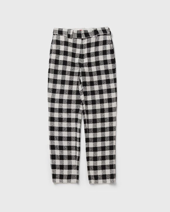 Dickies Juniors' Plaid Cargo Jogger Pants In White Black Plaid