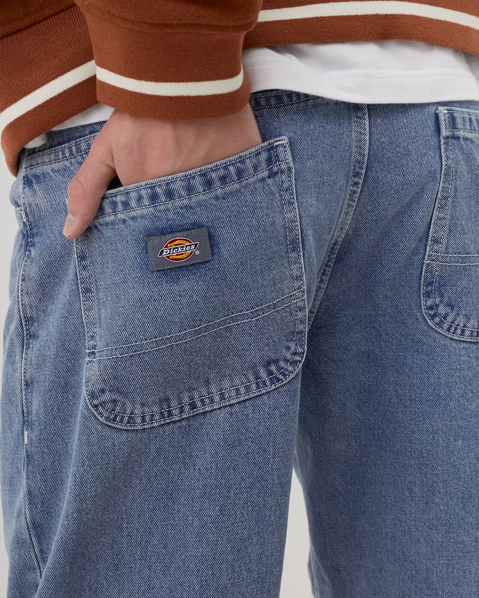 DOUBLE KNEE DENIM PANT