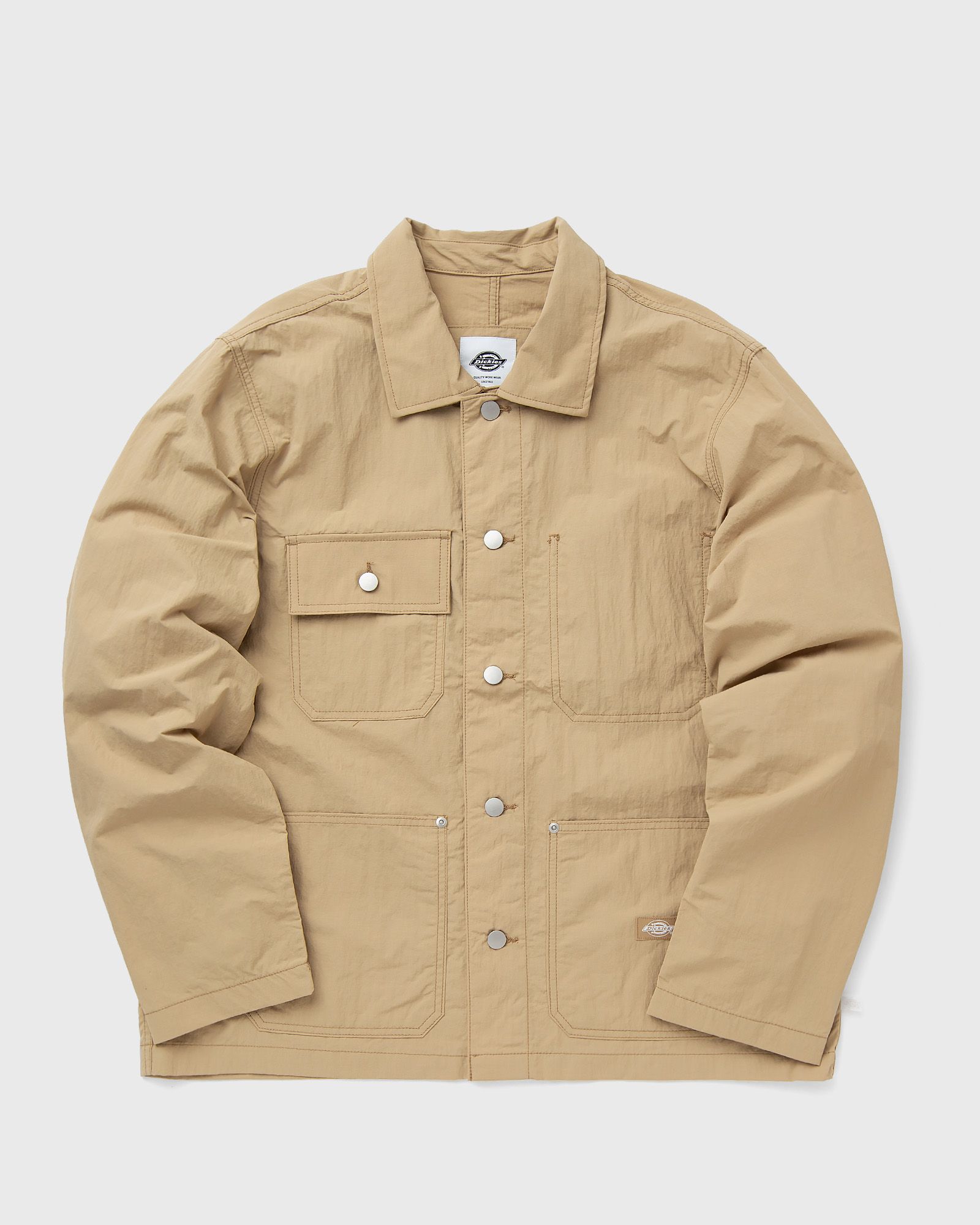 DICKIES - texture nylon work jacket men overshirts beige in größe:xl