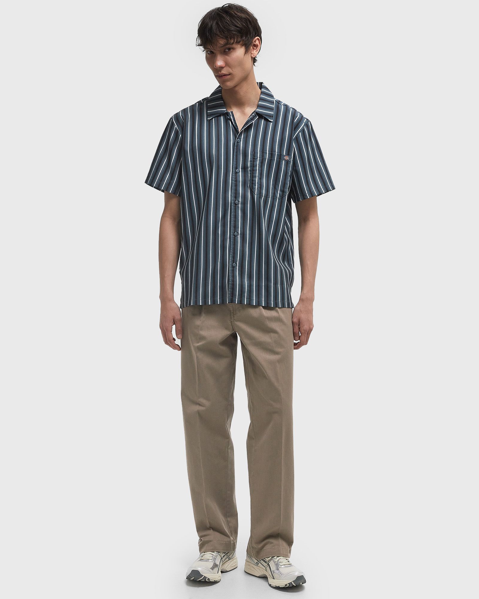 MULTI STRIPE WORK SHIRT SS