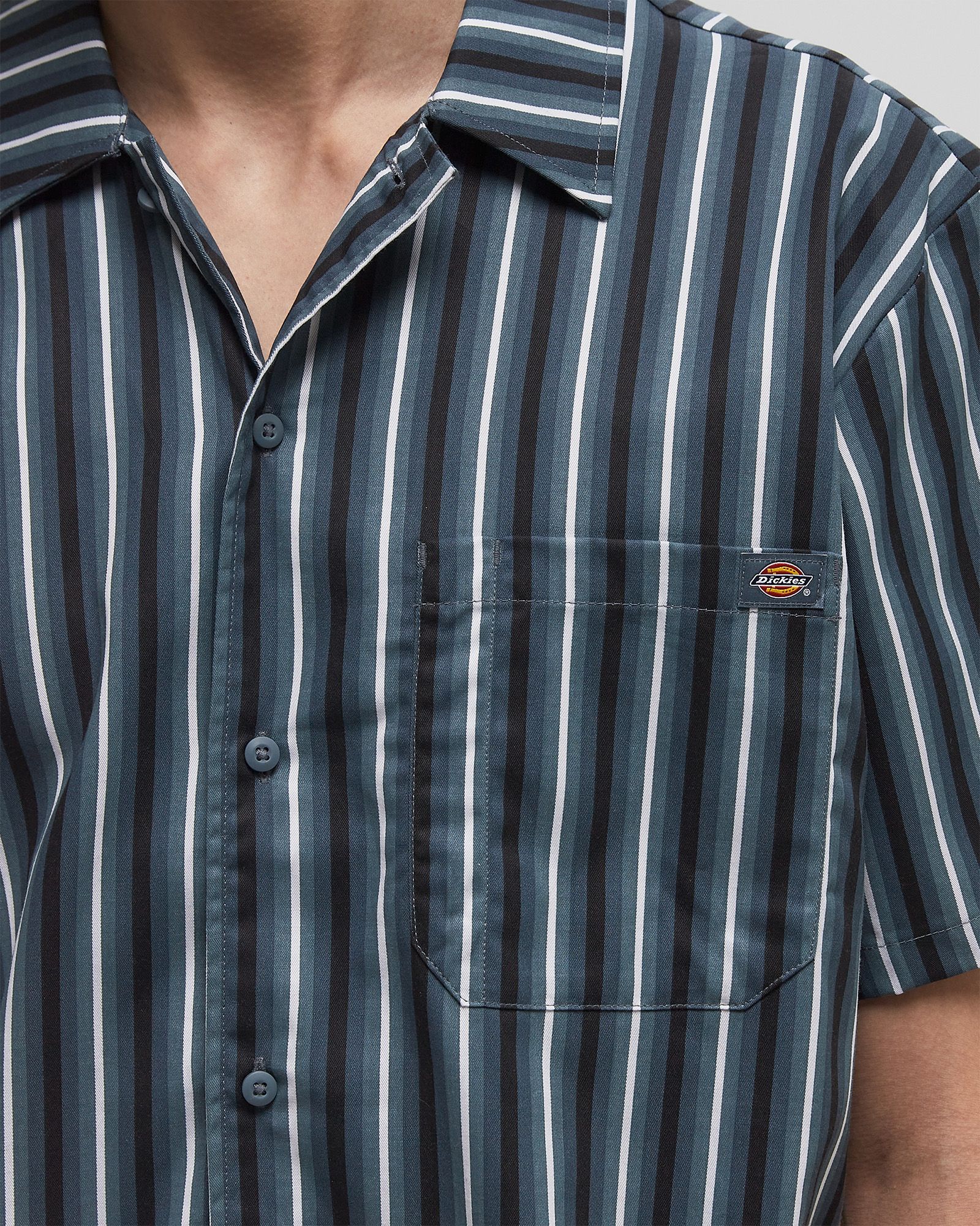 MULTI STRIPE WORK SHIRT SS