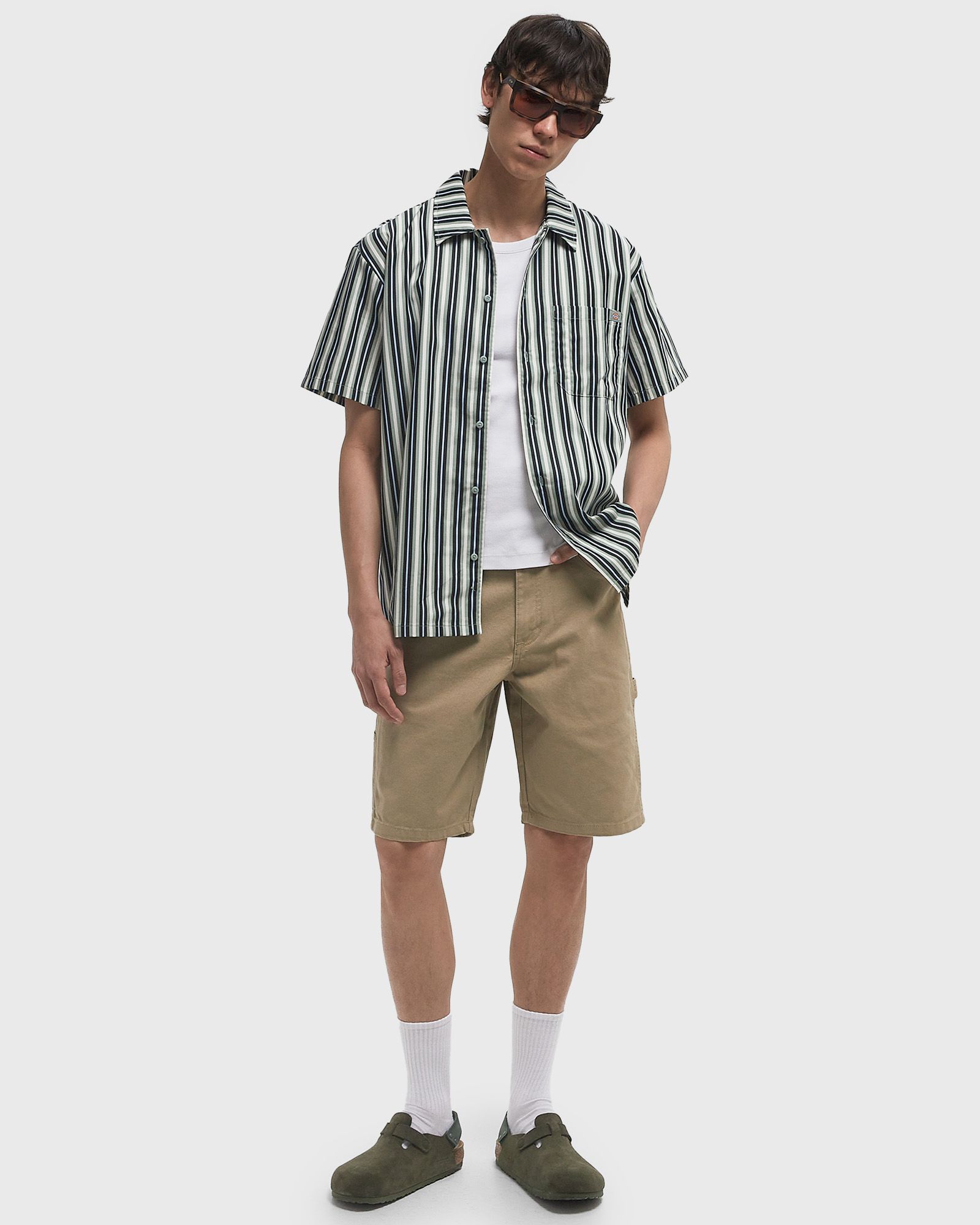 MULTI STRIPE WORK SHIRT SS