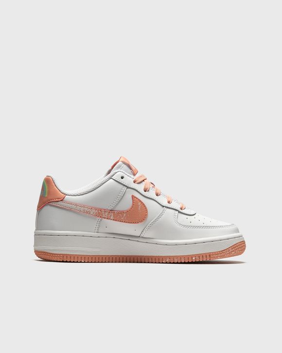 Nike Kids Air Force 1 LV8 Shoes - Size 5Y - White/Light Madder Root-Aura