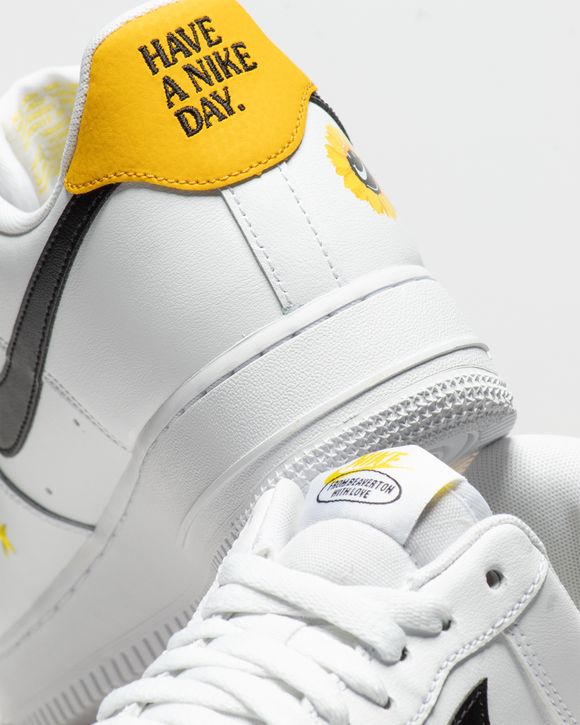 Nike AIR FORCE 1 '07 LV8 2 White - WHITE/BLACK-DARK SULFUR-OPTI YELLOW