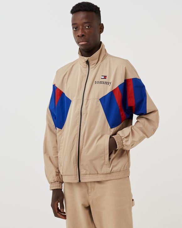 Tommy Jeans COLORBLOCK TRACK JACKET Brown HORSERADISH