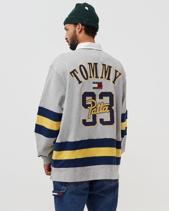 [ JEANS] Crest Rugby T-shirt ★大人気★ Tommy Jeans International Games Back Logo Rugby Shirt
