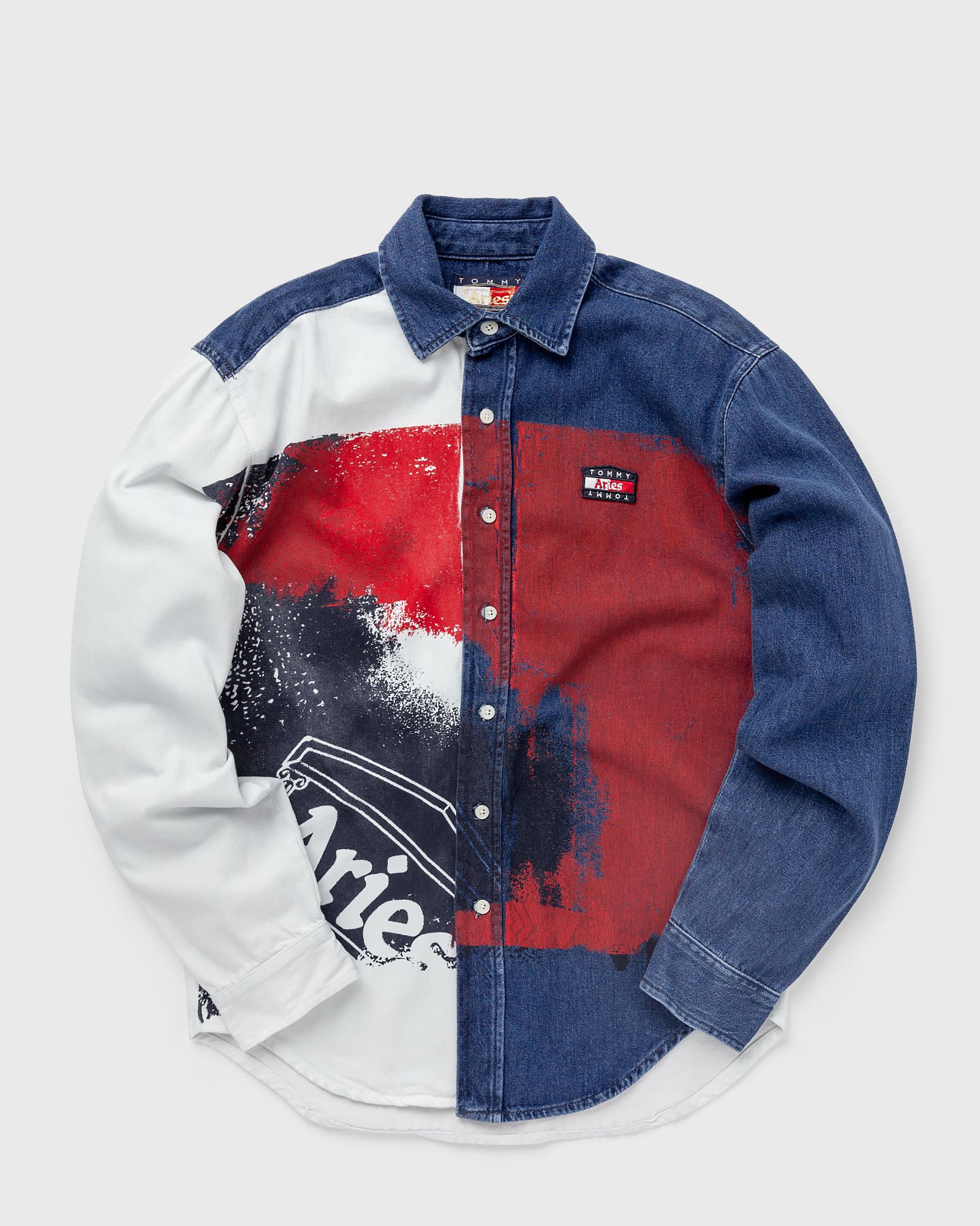 TOMMY X ARIES DENIM FLAG SHIRT