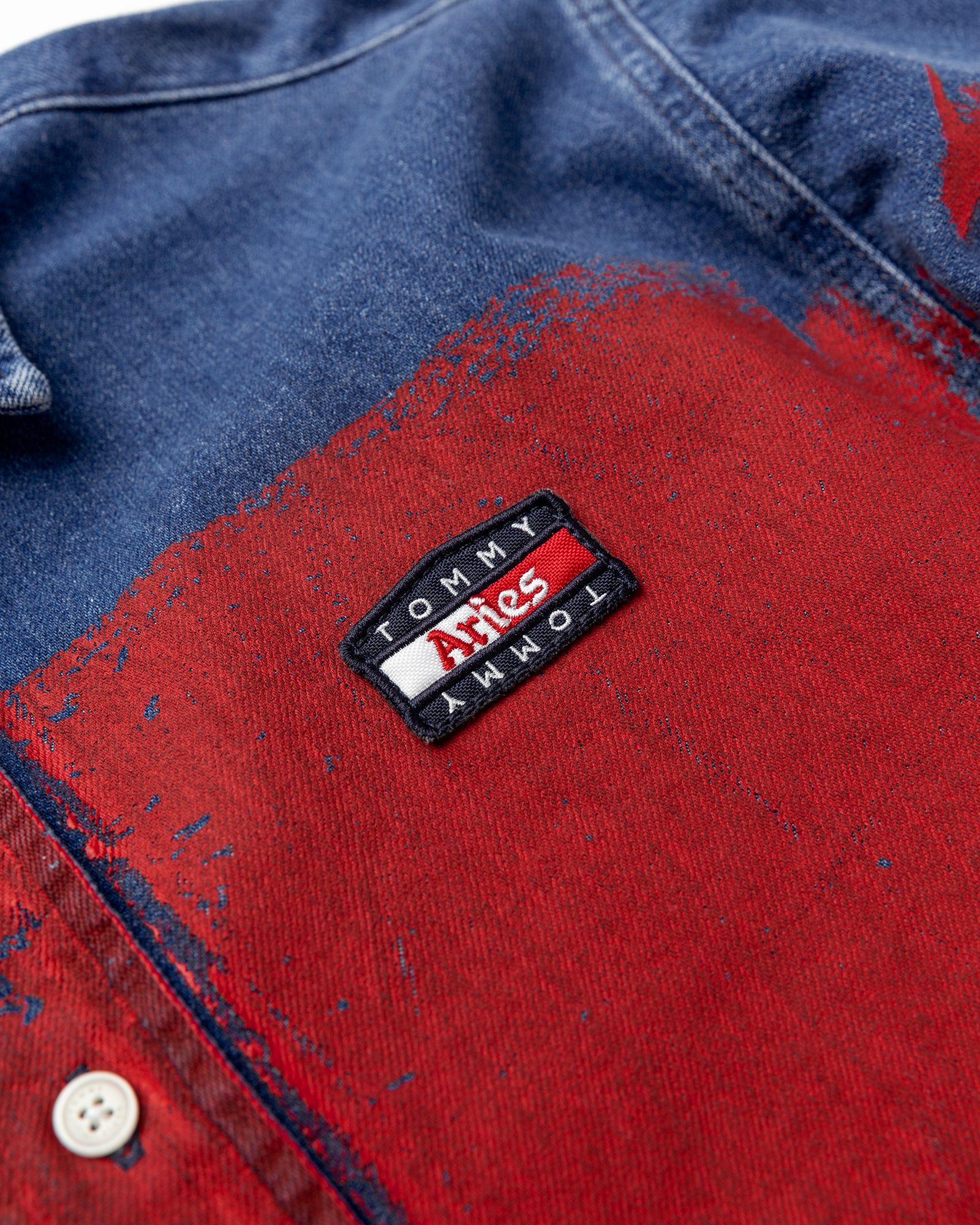 TOMMY X ARIES DENIM FLAG SHIRT