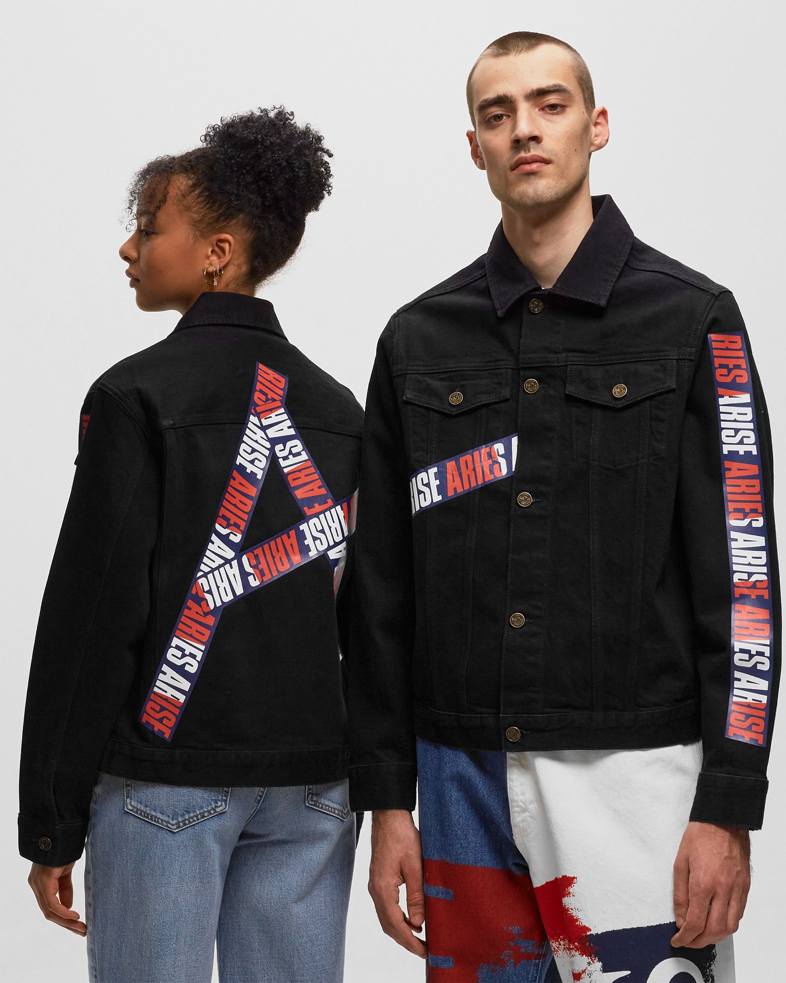 TOMMY X ARIES TAPED DENIM JACKET