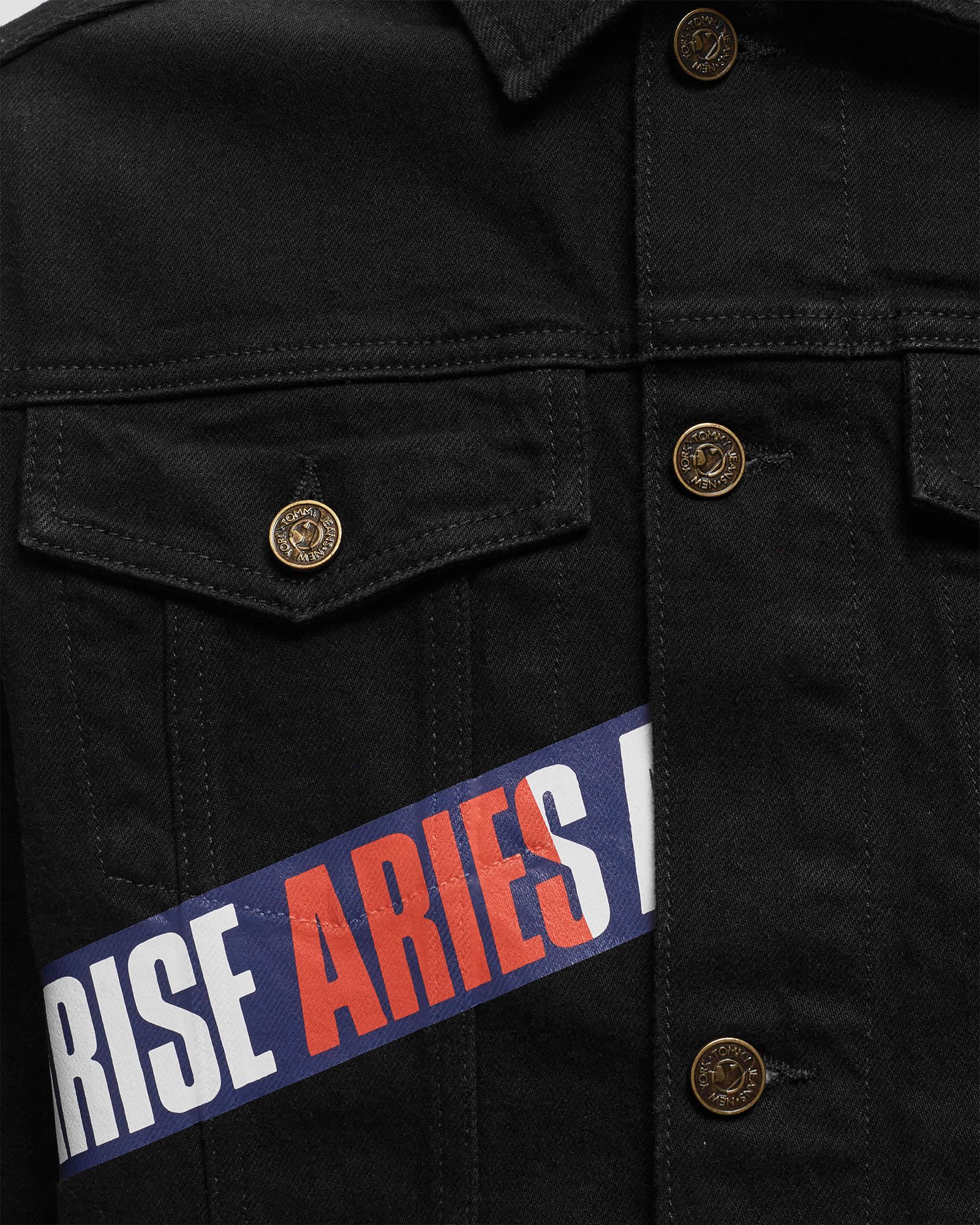 TOMMY X ARIES TAPED DENIM JACKET