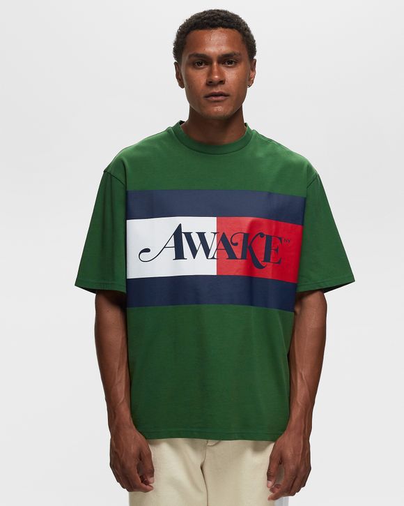 Tommy Jeans TOMMY X AWAKE FLAG TEE Green AVIATOR GREEN