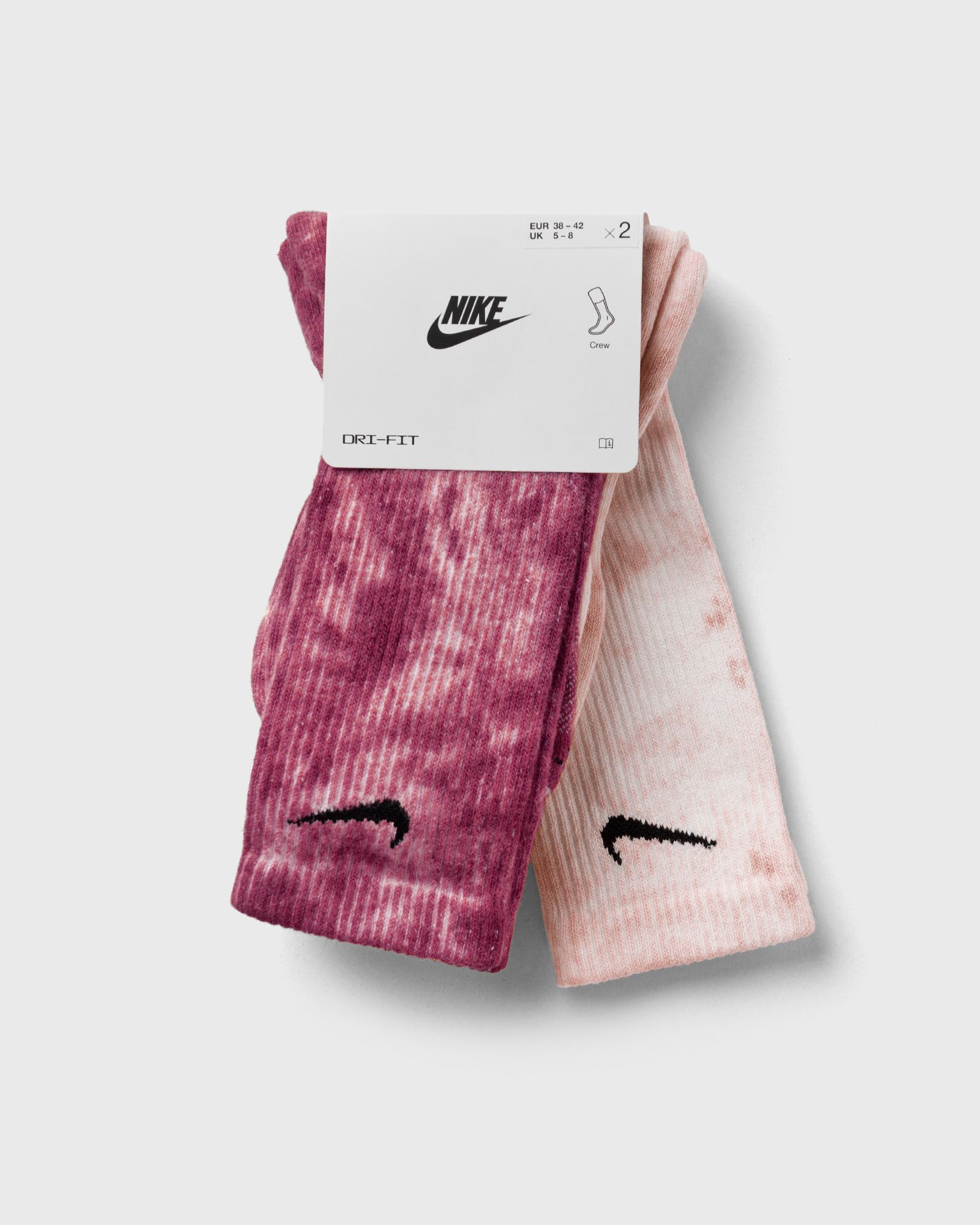 Cushioned Tie-Dye Crew Socks (2 Pairs)
