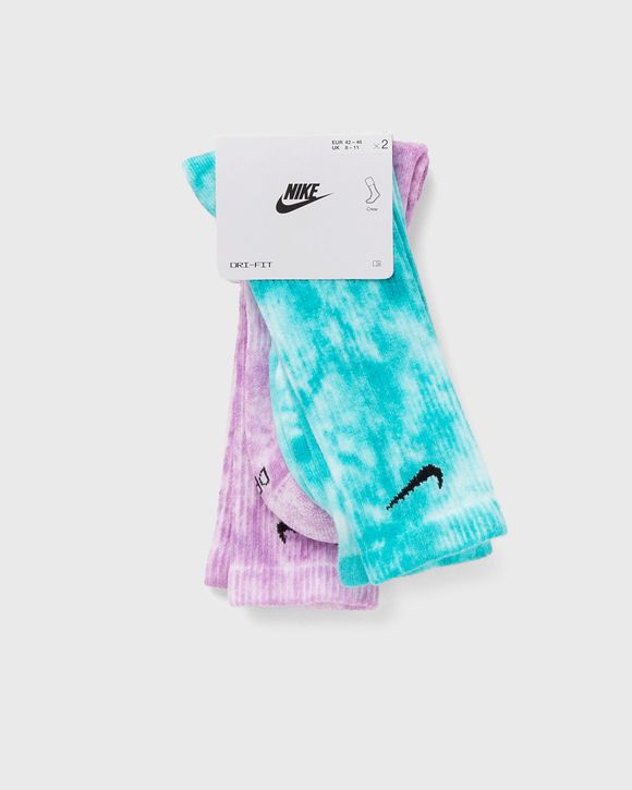 Nike Everyday Plus Cushioned Tie-Dye Crew Socks (2 Pairs).