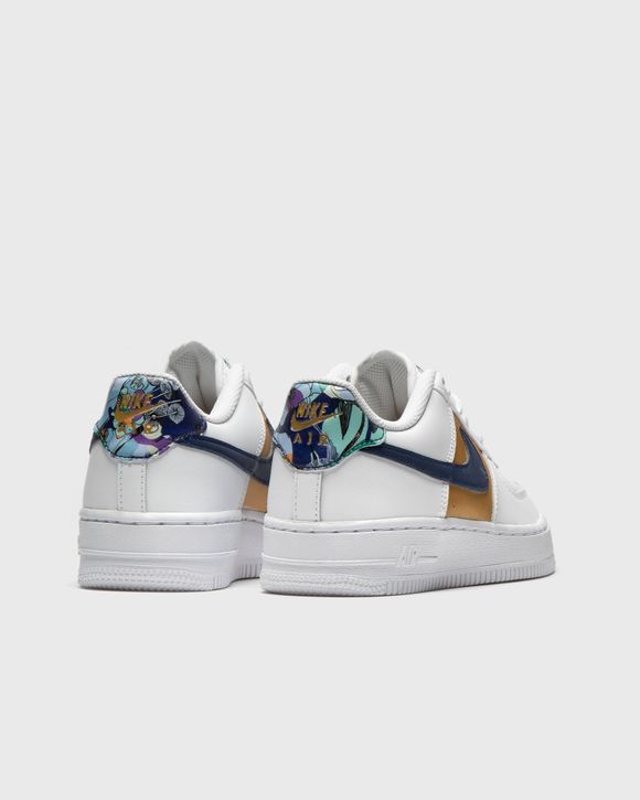 Nike Air Force 1 Low LV8 (GS) White - WHITE/BLUE VOID-METALLIC GOLD