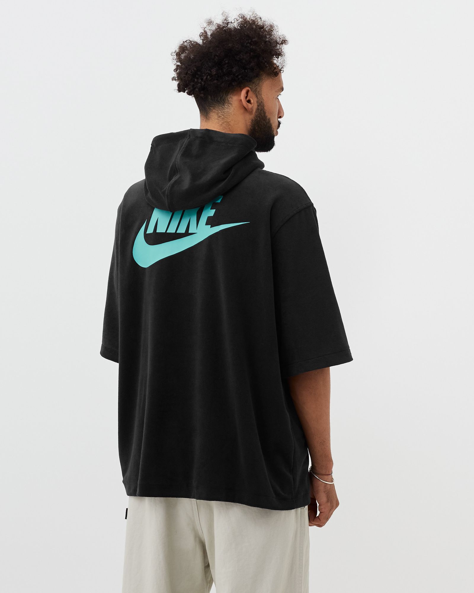 Short-Sleeve Hooded Top