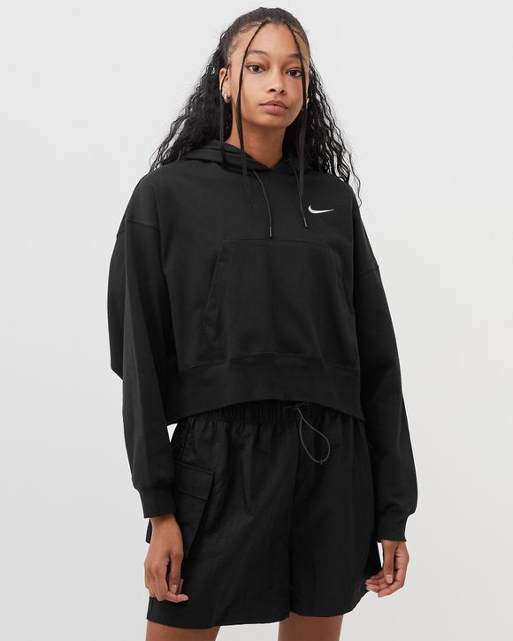 Nike Women's Sportswear Oversized Jersey Pullover Hoodie, XS, Black