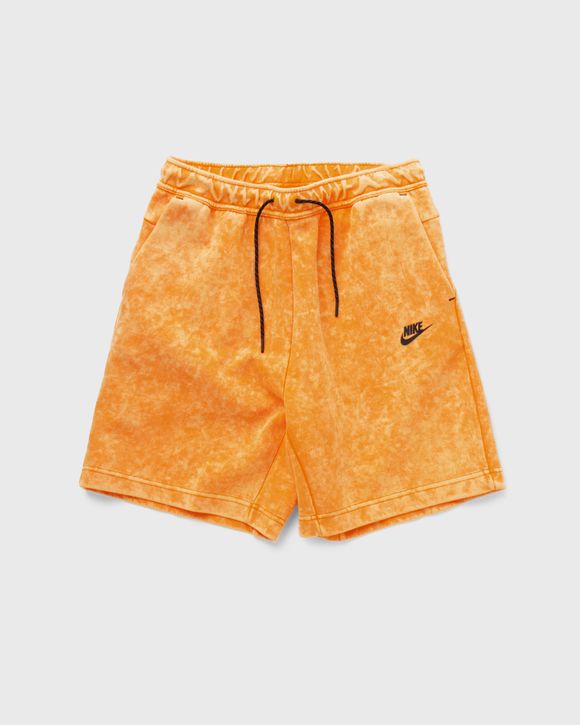 Orange Nike Tech Fleece Wash Shorts