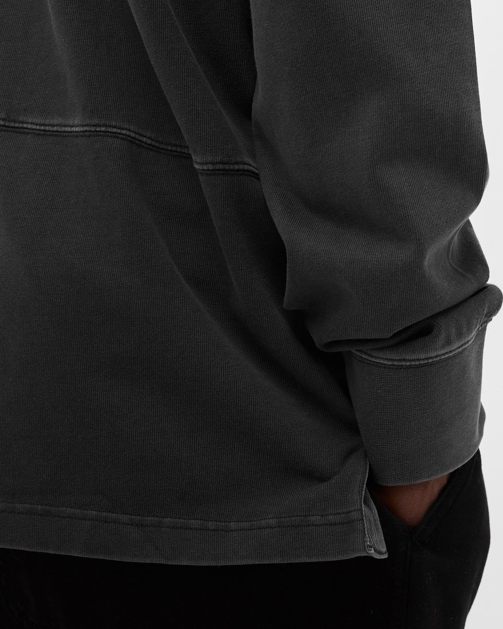 Washed Long-Sleeve Mock Top