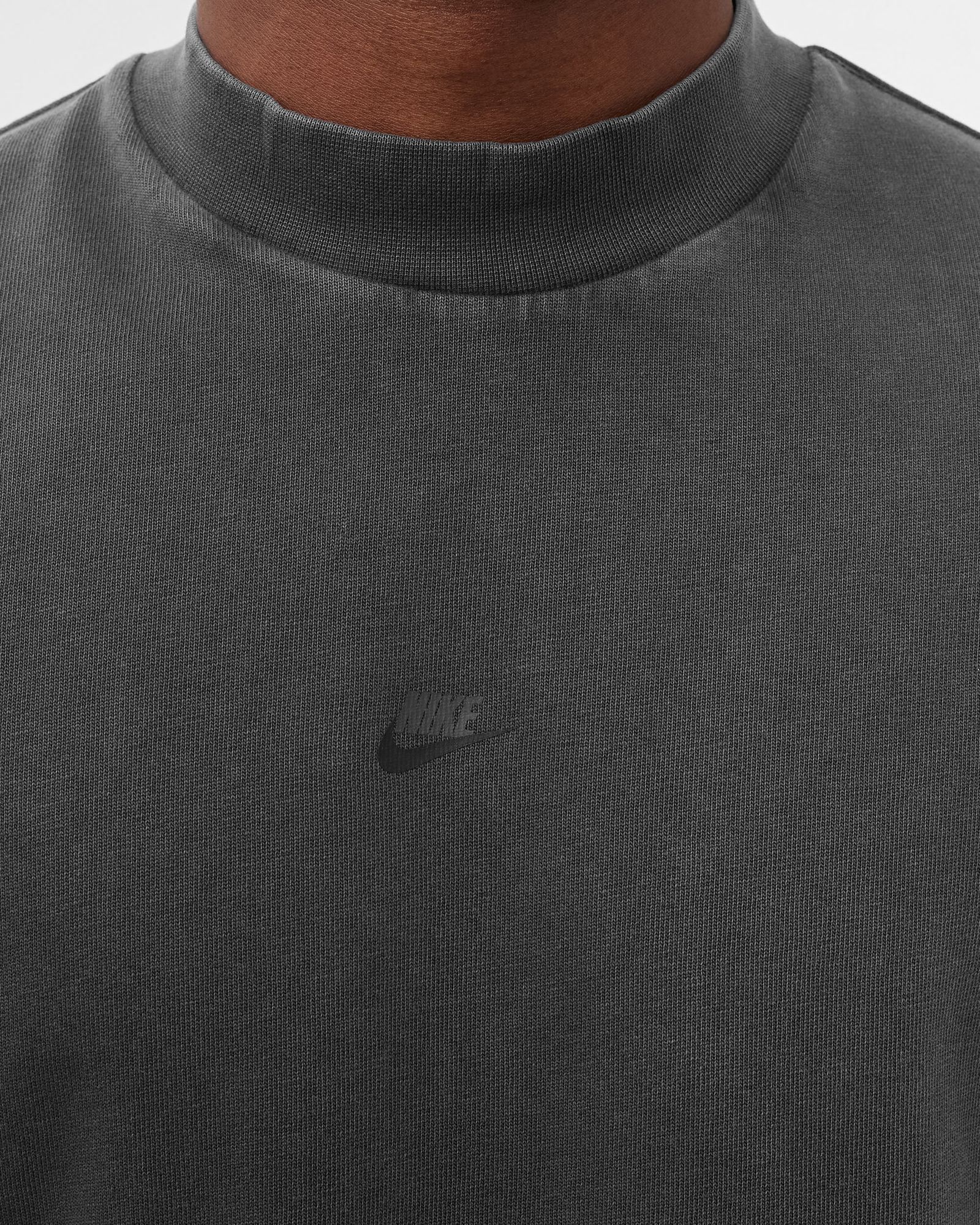 Washed Long-Sleeve Mock Top