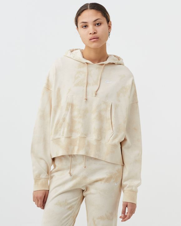 Nike WMNS Washed Jersey Over Oversized Hoodie Beige SANDDRIFT WHITE