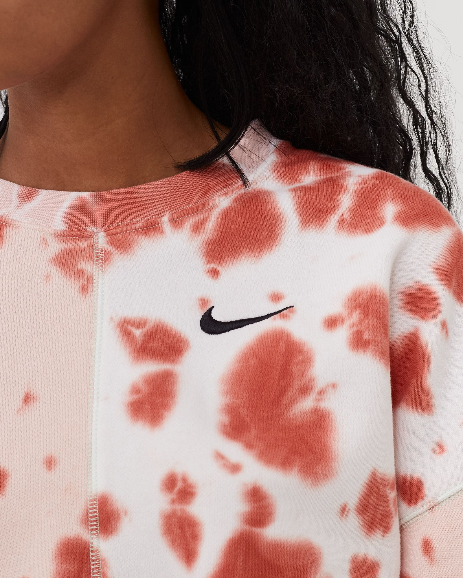 WMNS Oversized Fleece Tie-Dye Crew Sweatshirt