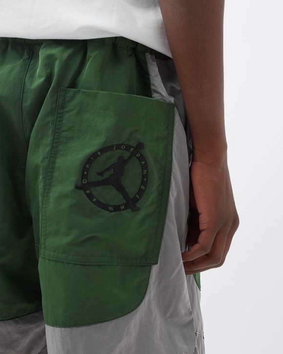 Green off white store shorts