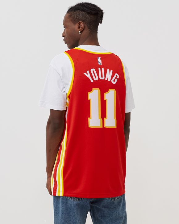 Men's Nike Atlanta Hawks No11 Trae Young Black NBA Swingman Icon Edition Jersey