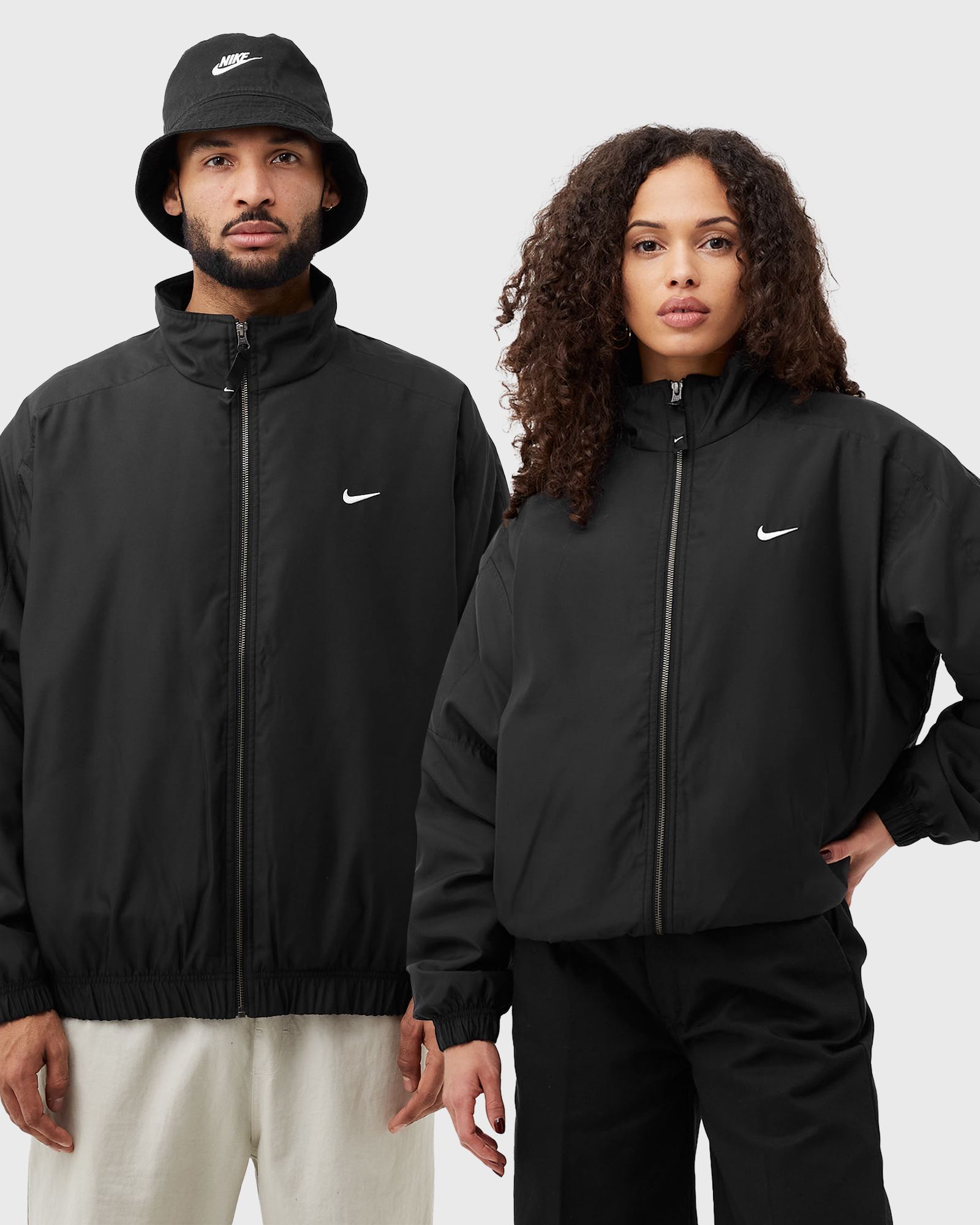 SOLO SWOOSH SATIN BOMBER JACKET