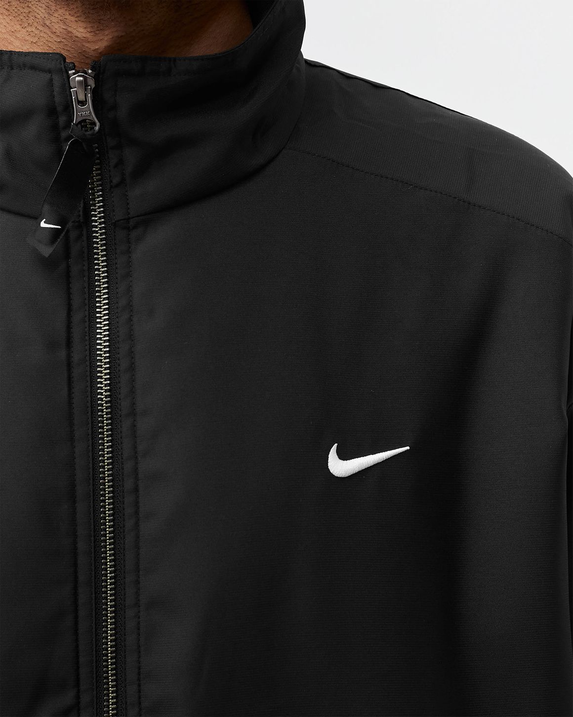 ジャケット・アウター NIKE Solo Swoosh Satin Bomber Jacket L Nike Lab Solo Swoosh Satin Bomber Jacket Black/Kumquat