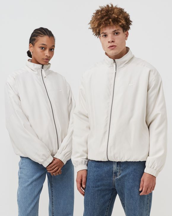 Nike Solo Swoosh Satin Bomber Jacket White - PHANTOM/WHITE